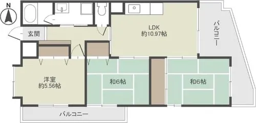 ツイン88 S棟【403号室】の間取り
