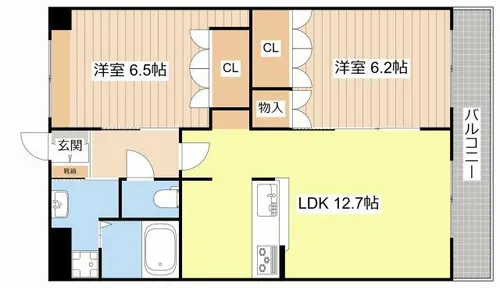 レマルージュ【308号室】の間取り