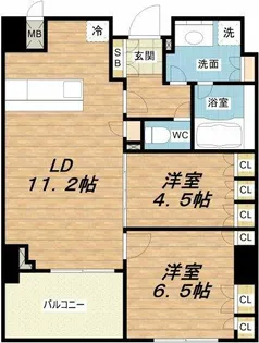 アーデンタワー福島ウエスト【5階】の間取り