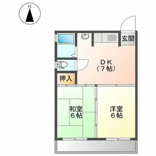 コーポPIAA【302号室】の間取り