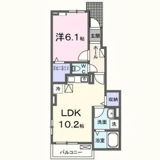 ポンテリブロK・Ⅰ【1階】の間取り