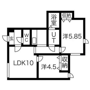 北海道札幌市手稲区西宮の沢五条1丁目【アパート】の間取り