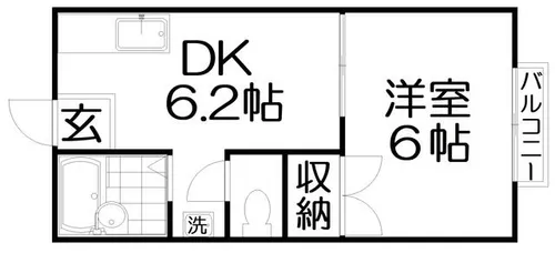 第2晴美ハイツ【2階】の間取り