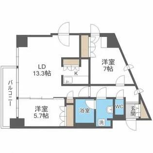 TEADA南6条【10階】の間取り