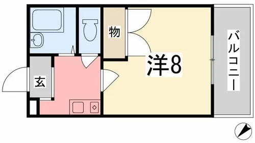 リバーサイド市川【207号室】の間取り