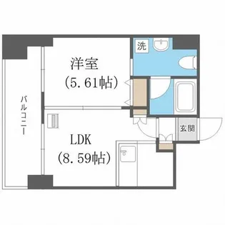 TEADA北4条【13階】の間取り