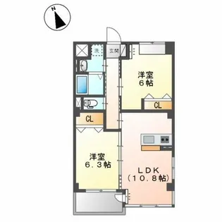 サンパレスⅧ【3階】の間取り