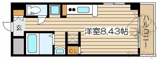 セレブコート新北野【10階】の間取り
