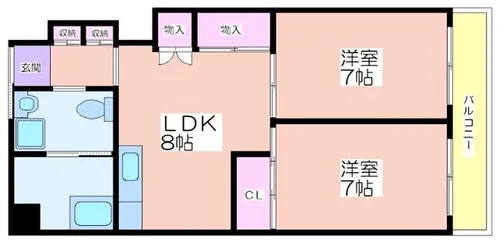 サンコーポラス南港26号棟【1階】の間取り
