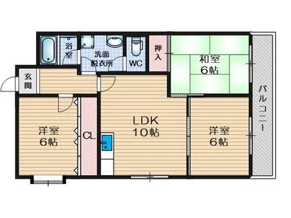 キャニオンアングル【101号室】の間取り