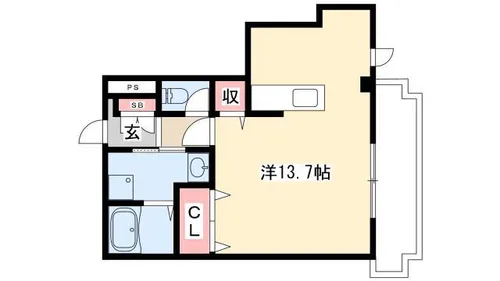 シュッドソレイユ【102号室】の間取り