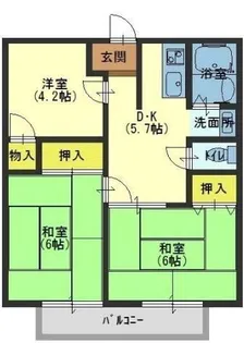 ホワイトハイツ【2階】の間取り