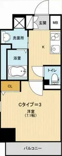 コートドール高槻【603号室】の間取り