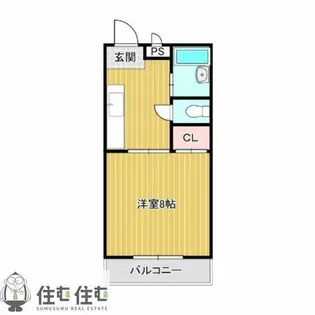 ウエストシティ‘90【206号室】の間取り