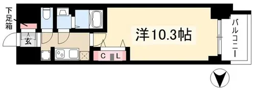 プレサンス丸の内リラティ【0403号室】の間取り