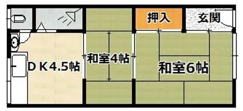 真砂苑【202号室】の間取り