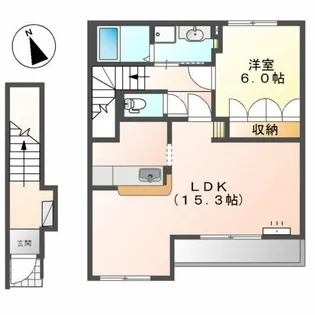 グランチェスタSOUTH Ⅱ【2階】の間取り