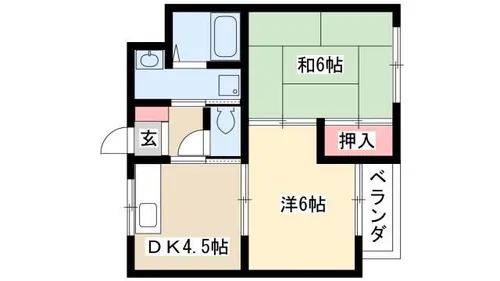 エスポワール木村【1階】の間取り