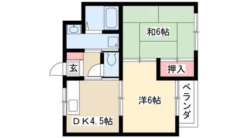 エスポワール木村【1階】の間取り