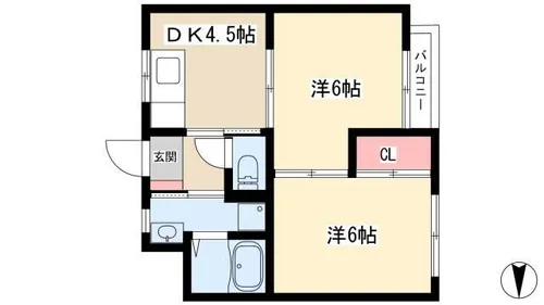 エスポワール木村【2階】の間取り