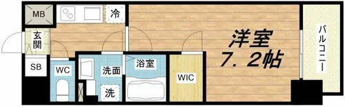 プレサンス堺筋本町エグゼブラン【5階】の間取り