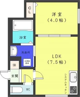 ラフィーネ発寒南Ⅱ【3階】の間取り