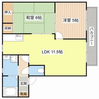 ルミエール【B-201号室】の間取り