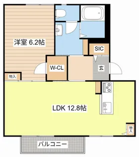 アメニティ21【C202号室】の間取り