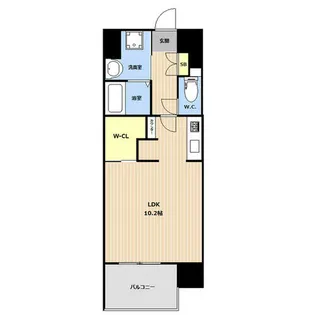 LIBTH博多駅南Ⅲ【1504号室】の間取り