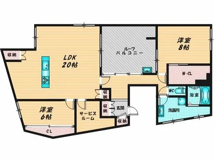 徳原マンション【3階】の間取り