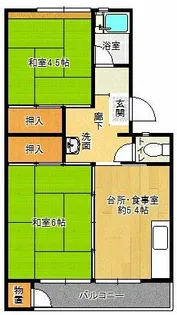 花山東団地【17-102号室】の間取り