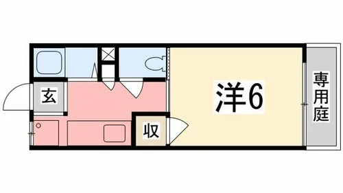 ローズハイツ【2E号室】の間取り