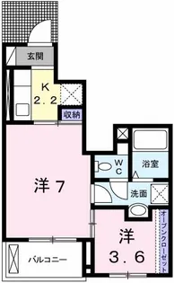 ビレッヂ飯田Ⅱ【104号室】の間取り