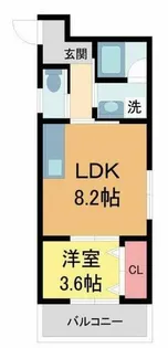 カサ苦楽園【1階】の間取り