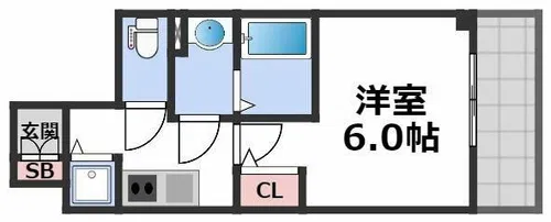 エスリードレジデンス大阪本町【15階】の間取り