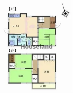 和歌山県和歌山市松江西2丁目【一戸建】の間取り