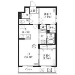クレスト豊平公園【103号室】の間取り