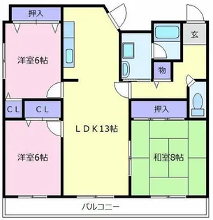 大阪府松原市東新町4丁目【マンション】の間取り