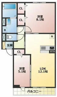 ミ・カーサ関田Ⅱ【2階】の間取り