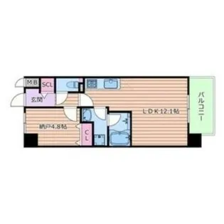 プラウディア今里【1階】の間取り