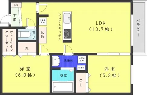 GraneigeYamahana【2階】の間取り