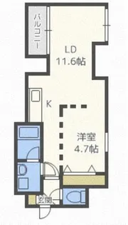 札幌中央レジデンス【7階】の間取り