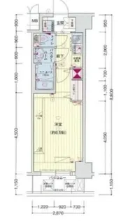 ララプレイスOSAKADOMECITYフトゥーロ【9階】の間取り