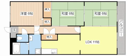 びわこマンション【302号室】の間取り