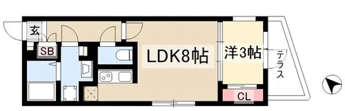 quador神宮西【1階】の間取り