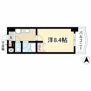現代ハウス新栄【7階】の間取り