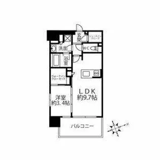 クリオラベルヴィ名古屋花の木【6階】の間取り