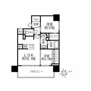 クリオラベルヴィ名古屋花の木【6階】の間取り
