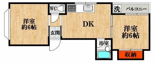 メゾン真法院【401号室】の間取り