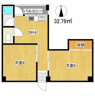 グランビルド長居【4階】の間取り